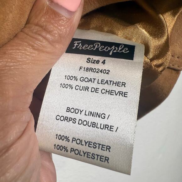 Free People Sand Livin for Love Goat Suede Leather Mini Skirt Sz 4 NWT - Picture 7 of 14